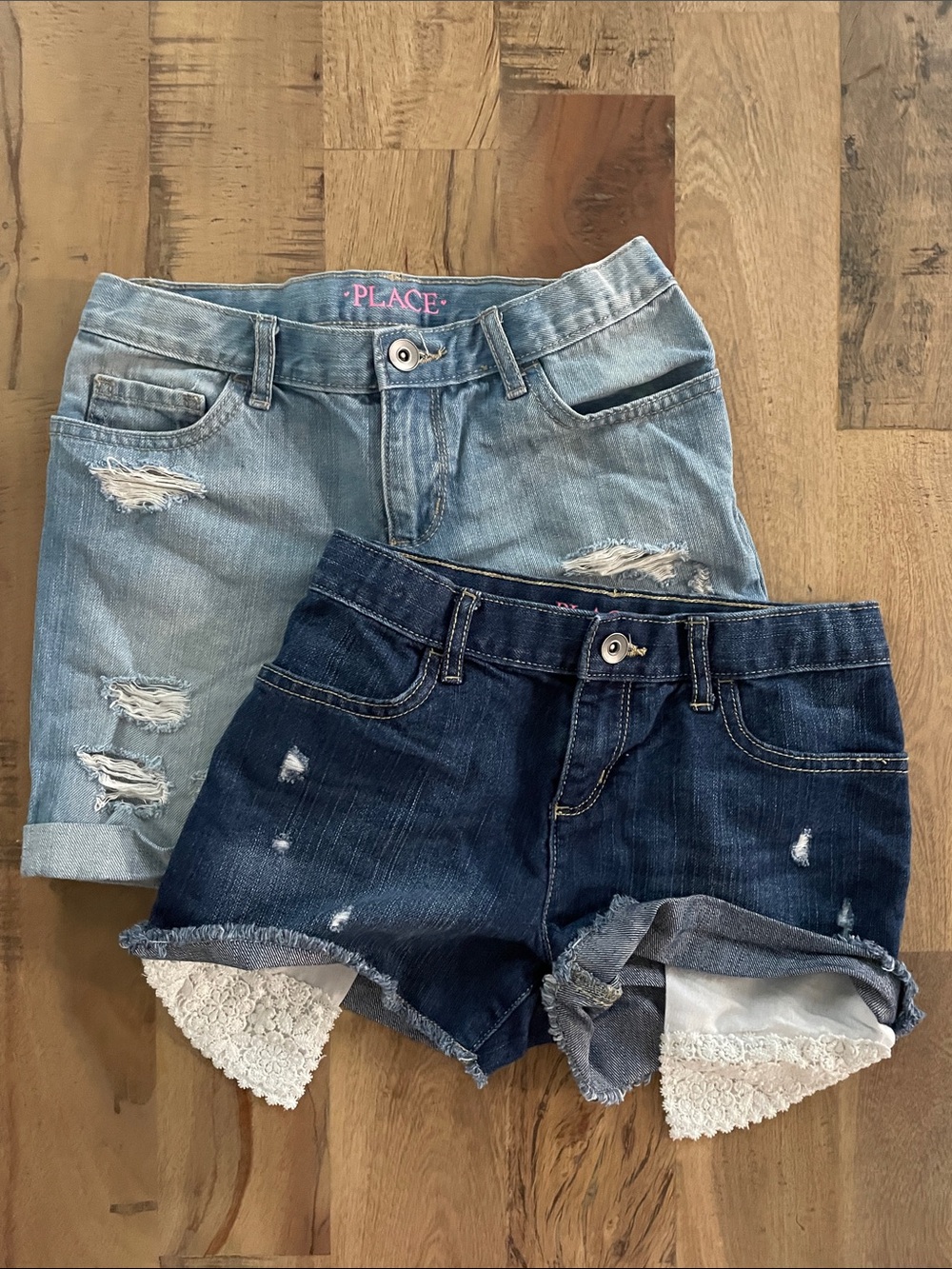 The Children's Place Two-Pair Denim Shorts Set - Light Blue & Dark Blue